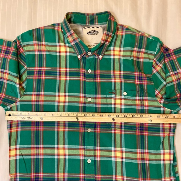 Vans plaid buttoned collared long sleeve dress casual w/ button pocket sz L - Picture 7 of 12